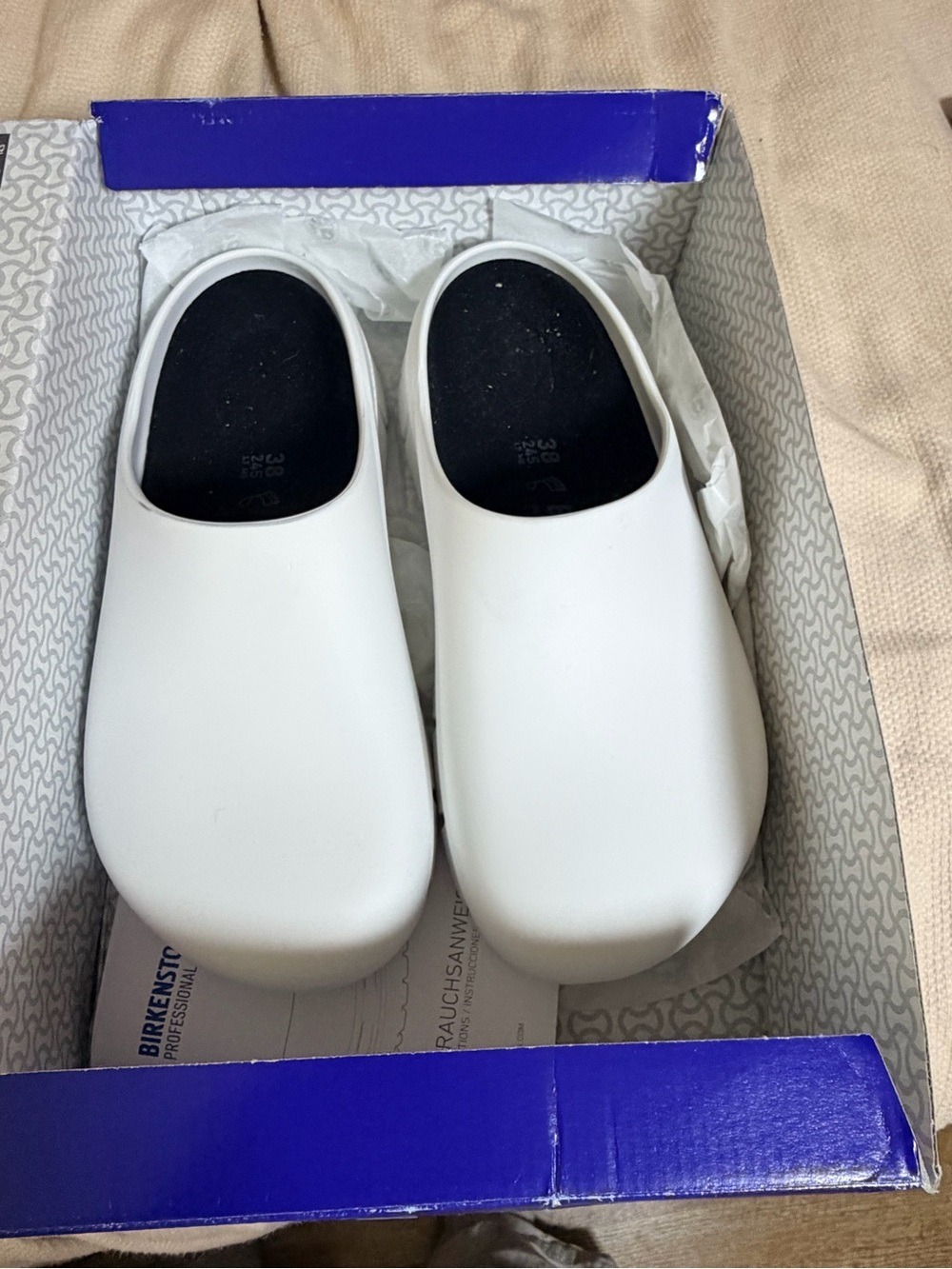 Birkenstock Super Birki 2.0 White Clogs EU 38 US 7 Regular Fit Professional - Picture 3 of 4